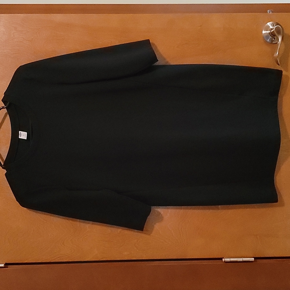 Old Navy Black 3/4 Sleeve Ribbed Shift Dress Size XS